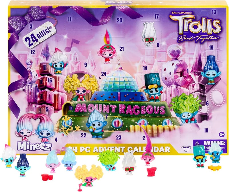 Trolls DreamWorks Trolls Band Together Mineez 24 pc Holiday Advent Calendar - Image 1