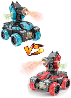 MissTiara Electric Rotating Turret Battle Remote Control Tank Fight Toy for Kids Children Toy Car with Shooting Safe Spray and Lights  - Image 4