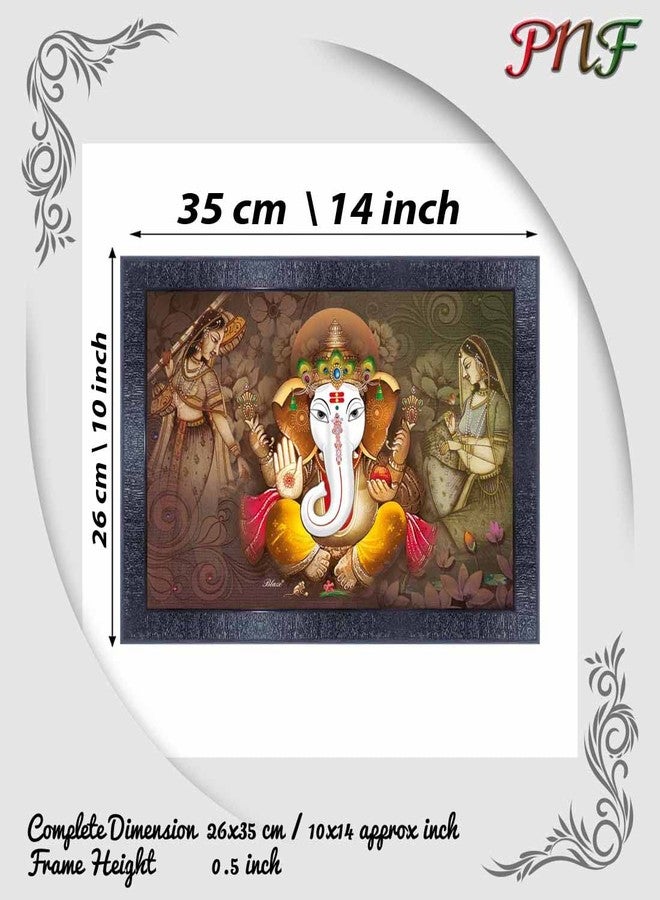 pnf Poster And Frames Ganesh Ji Wooden Photo Frame With Acrylic Sheet | For Living, Pooja Room | Home Decoration Item | Best Gifting Option (10 * 14inch,Multicolour,Synthetic) 4127 - Image 2