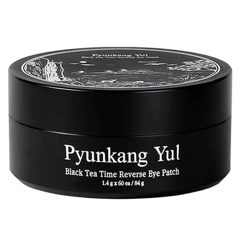 Pyunkang Yul PKY Black Tea Time Reverse Eye Patch for AntiAging Deep Nourishing with LowMolecular Collagen Dark Circles Fine Line Care with Kombucha Korean Skincare 30 Pairs