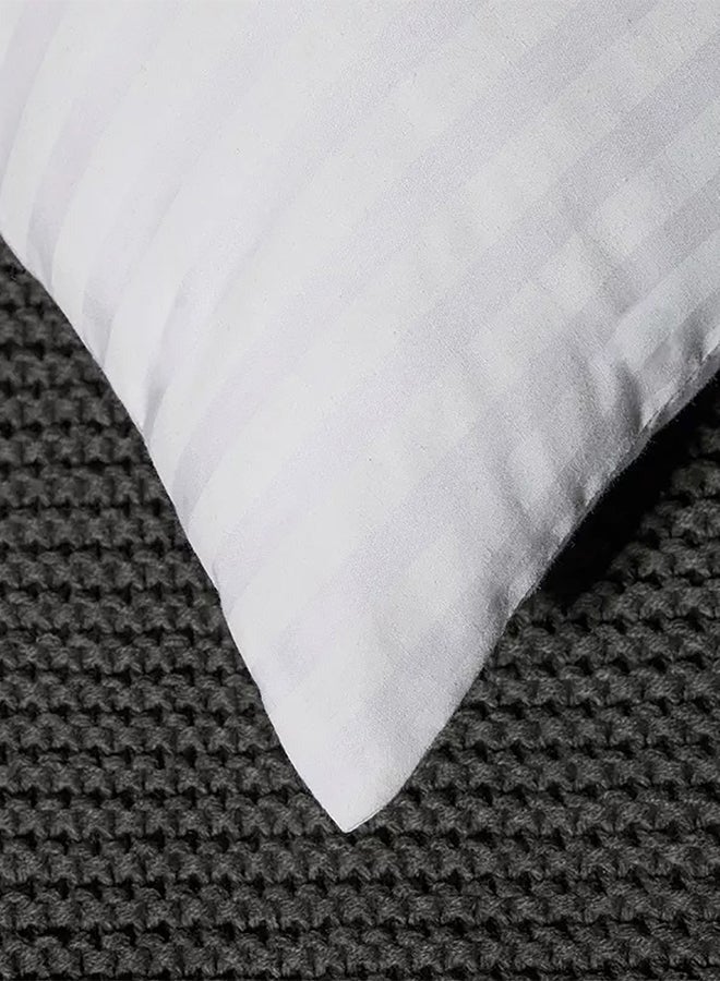 In-House Strip Hotel Pillow Microfiber - White - 75x50 cm - Image 5