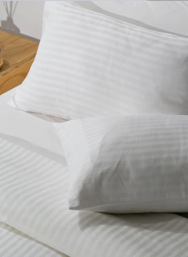 In-House Strip Hotel Pillow Microfiber - White - 75x50 cm - Image 2