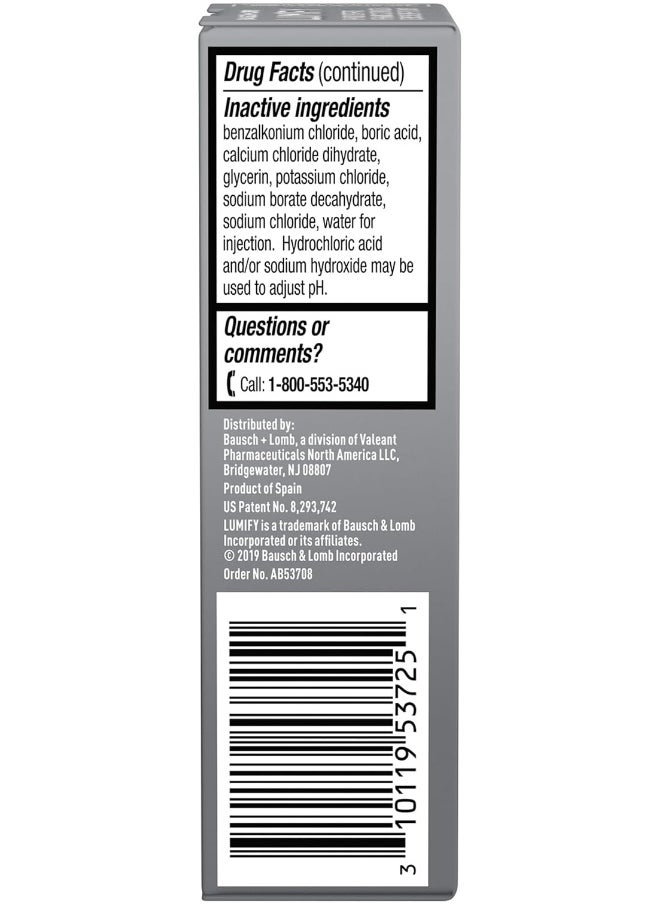 LUMIFY - LUMIFY Redness Reliever Eye Drops- 0.25oz (7.5ml) - Image 1