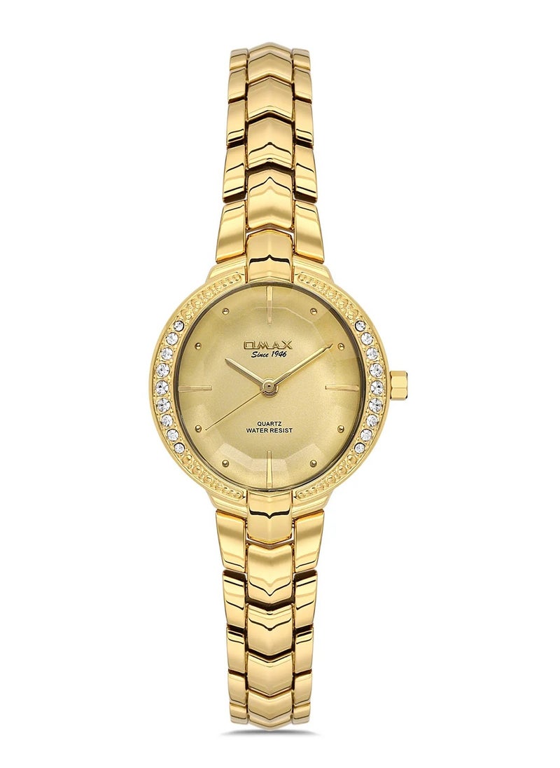 OMAX - Omax Women's Gold Luxury Wrist Watch, Watches for Women, Stainless Watches, Luxury Steel Band, Oval Dial, Waterproof Watch, 1 Year Warranty - Image 1