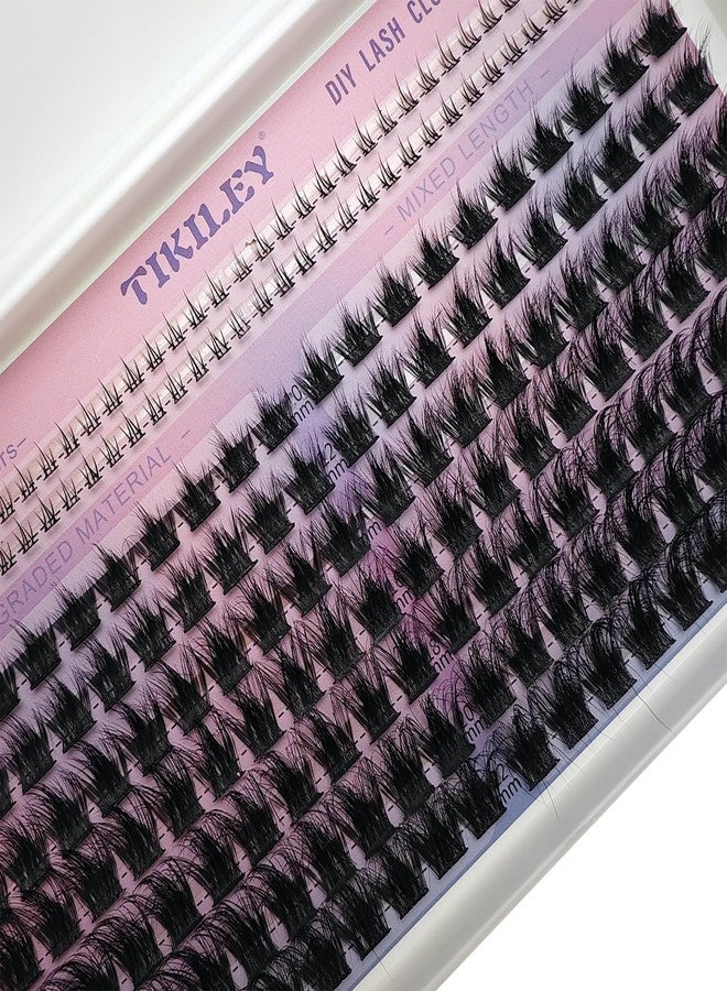TIKILEY Fluffy Lash Clusters with Bottom Lashes Cluster Thick 10-22mm Wispy Individual Lashes Volume Eyelash Extension - Image 3