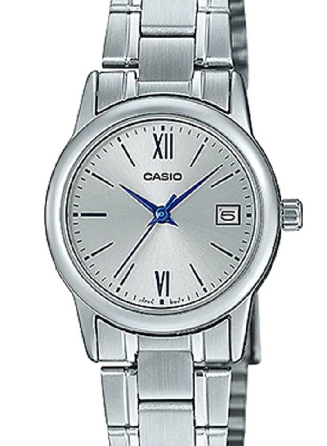 Casio Women Watch Analog Silver Dial Stainless Steel Band LTP-V002D7B3UDF - Image 3