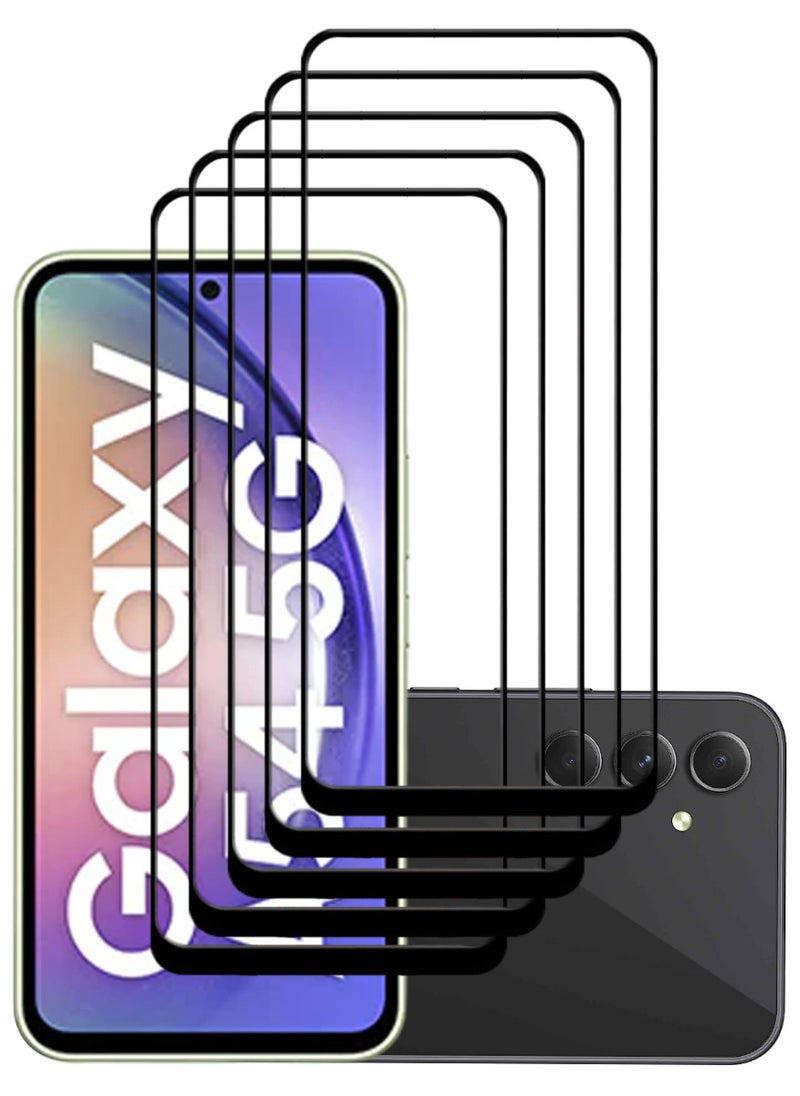 ACLIX 5 Pieces Antistatic ESD Dustproof Premium Quality High Definition Tempered Glass Screen Protector Designed For Samsung Galaxy A54 - Image 1