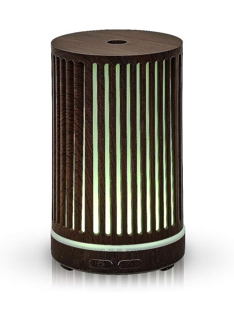 AROMAR Ultrasonic Oil Diffuser and Cool Mist Humidifier for Aromatherapy Essential Oils with 7 LED Colors and Auto ShutOff for Home and Office 100 ml Zen Mahogany