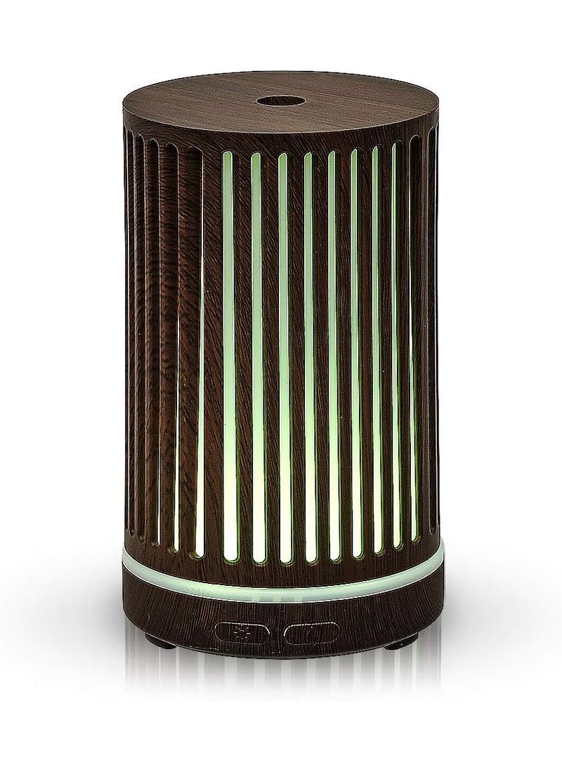 aromar AROMAR Ultrasonic Oil Diffuser and Cool Mist Humidifier for Aromatherapy Essential Oils with 7 LED Colors and Auto ShutOff for Home and Office 100 ml Zen Mahogany  - Image 1