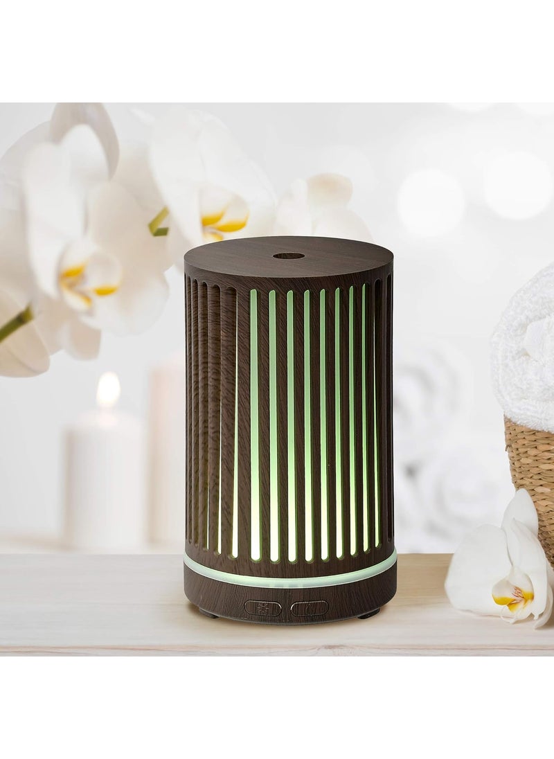 aromar AROMAR Ultrasonic Oil Diffuser and Cool Mist Humidifier for Aromatherapy Essential Oils with 7 LED Colors and Auto ShutOff for Home and Office 100 ml Zen Mahogany  - Image 2
