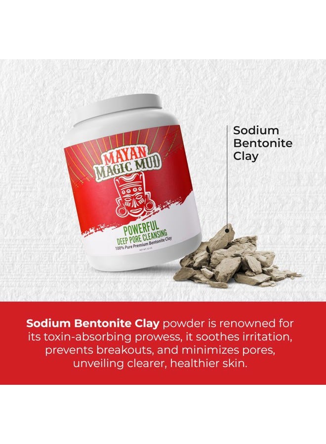 MAYAN MAGIC MUD Powerful Deep Pore Cleansing Sodium Bentonite Clay for Unisex - 32 oz Cleanser - Image 2