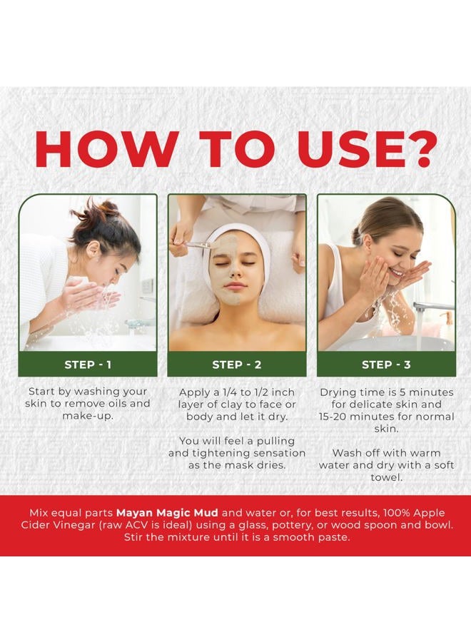 MAYAN MAGIC MUD Powerful Deep Pore Cleansing Sodium Bentonite Clay for Unisex - 32 oz Cleanser - Image 4