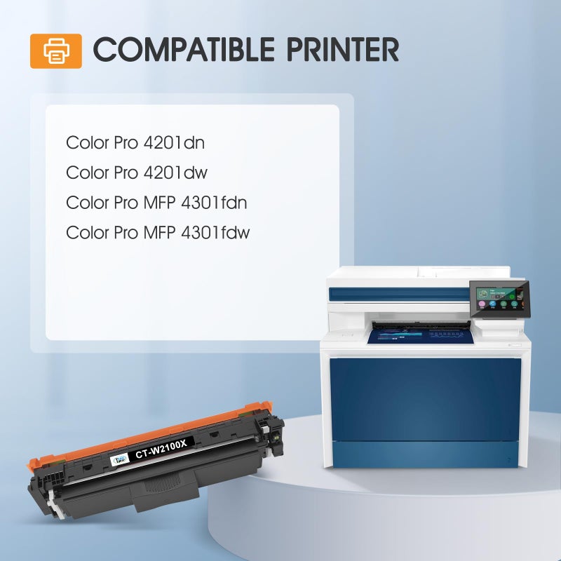 Cool Toner 210X Toner Cartridges 4 Pack 4301fdw 4301 Compatible for HP 210X 210A 210 Toner Cartridges for HP Color LaserJet Pro MFP 4301fdw 4301fdn Pro 4201dw 4201dn W2100A W2100X Printer (with Chip) - Image 2