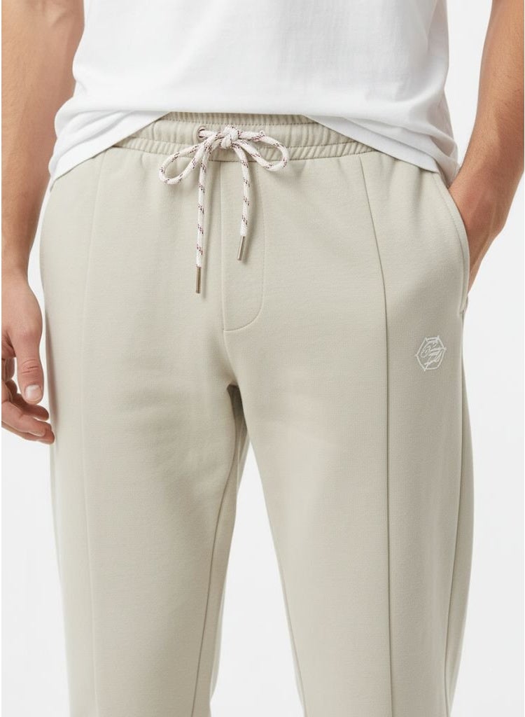 Invain Men’s Beige Casual Jogger Pants – Comfort Fit, Elastic Waistband with Drawstring, Side Pockets – Everyday Wear - Image 3