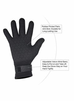 Excefore Water Gloves, 3mm & 5mm Neoprene Five Finger Warm Wetsuit Winter Gloves for Scuba Diving Snorkeling Paddling Surfing Kayaking Canoeing Spearfishing Skiing  - Image 5