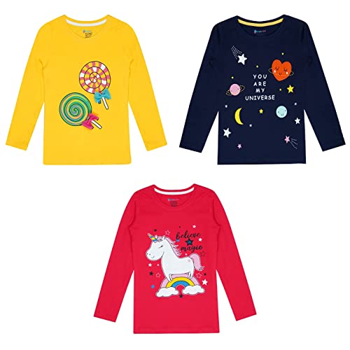 KYDA KIDS Regular Girls T-Shirt(K-Universe-2-3Yr_Multicolour_2 Years-3 Years) - Image 2
