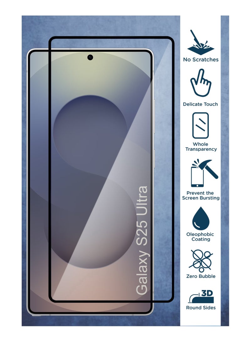 Samsung Galaxy S25 Ultra - Full Glue Tempered Glass Screen Protector - Delicate Touch , Higher Transparency , Easy to Install ,Anti-scratch and Bubble-free Screen Protector - Image 2