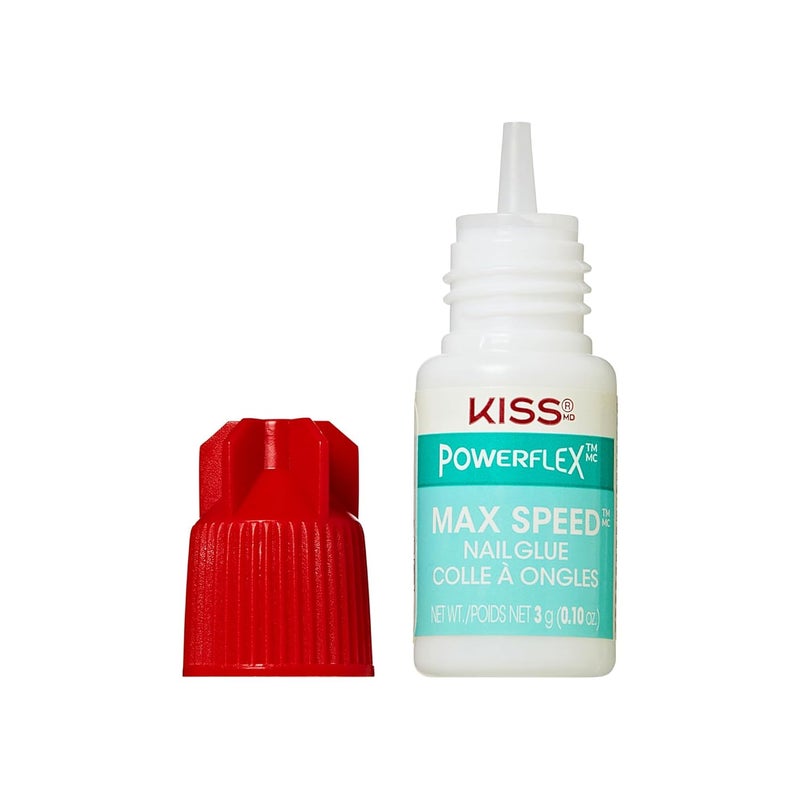 كيس غراء أظافر KISS PowerFlex Maximum Speed للأظافر المضغوطة، تركيبة مرنة فائقة القوة للالتصاق، تشمل زجاجة واحدة بحجم 3 جرام (0.10 أونصة) مع غطاء لولبي وطرف فوهة للضغط والتطبيق. - Image 4