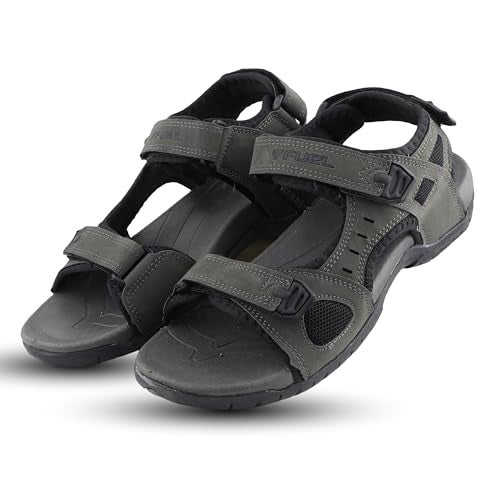 FUEL 2112-04 Anti-Skid Flexible & Breathable Casual Sports Outdoor Sandals & Floaters for Men (Grey-7UK) - Image 5