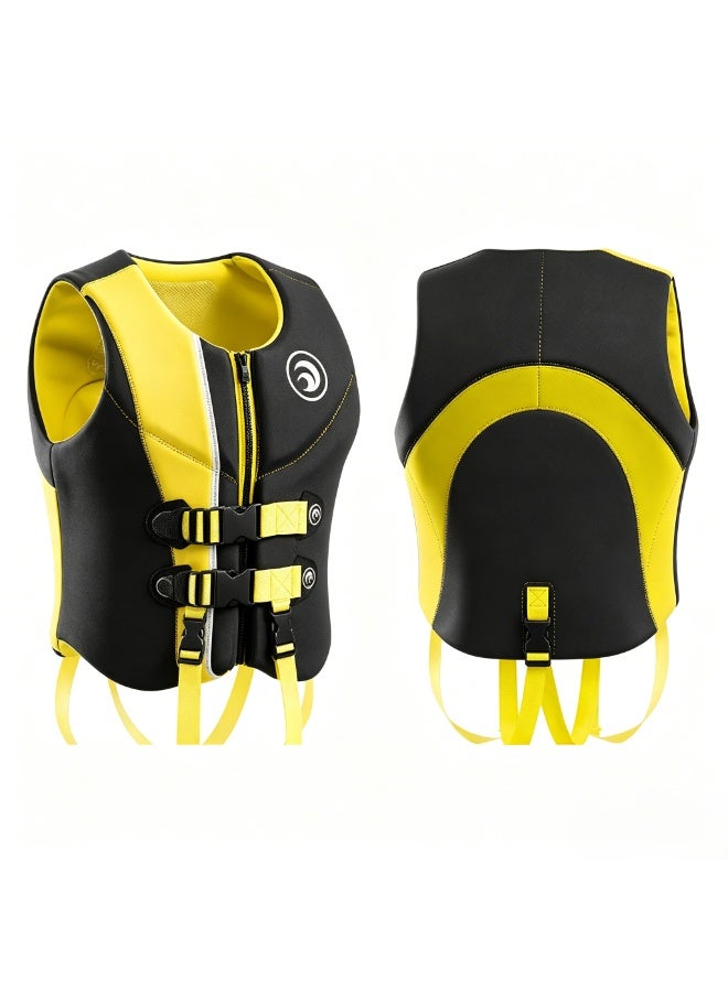 Hisea Water Sports Vest Life Jacket Black And Yellow - Image 3