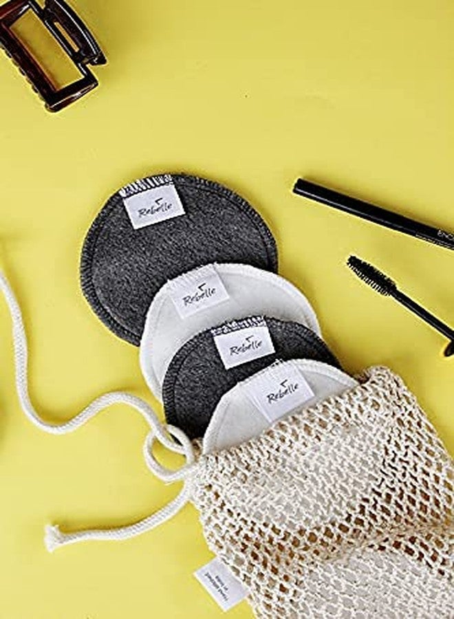 ريبيل (عبوة من 12 قطعة) مناديل إزالة المكياج القابلة لإعادة الاستخدام المصنوعة من القطن والخيزران | وسادات تنظيف الوجه لإزالة المكياج - Image 5