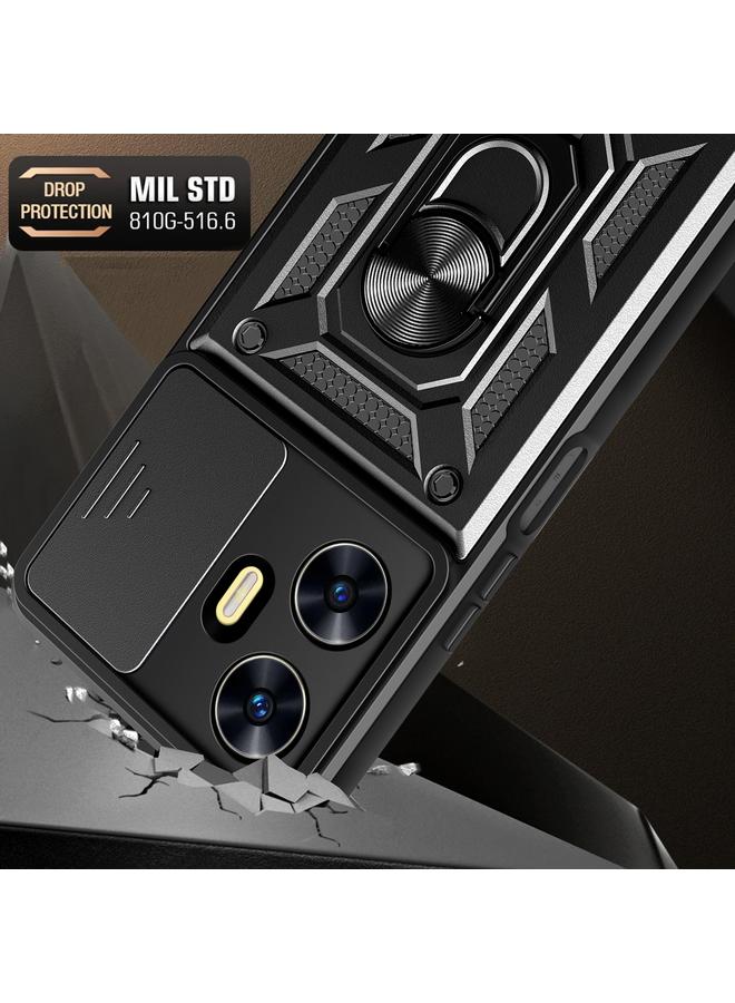 S-TOP Case For Realme C55 4G Sliding Camera Cover Design TPU+PC Phone Case - Image 4