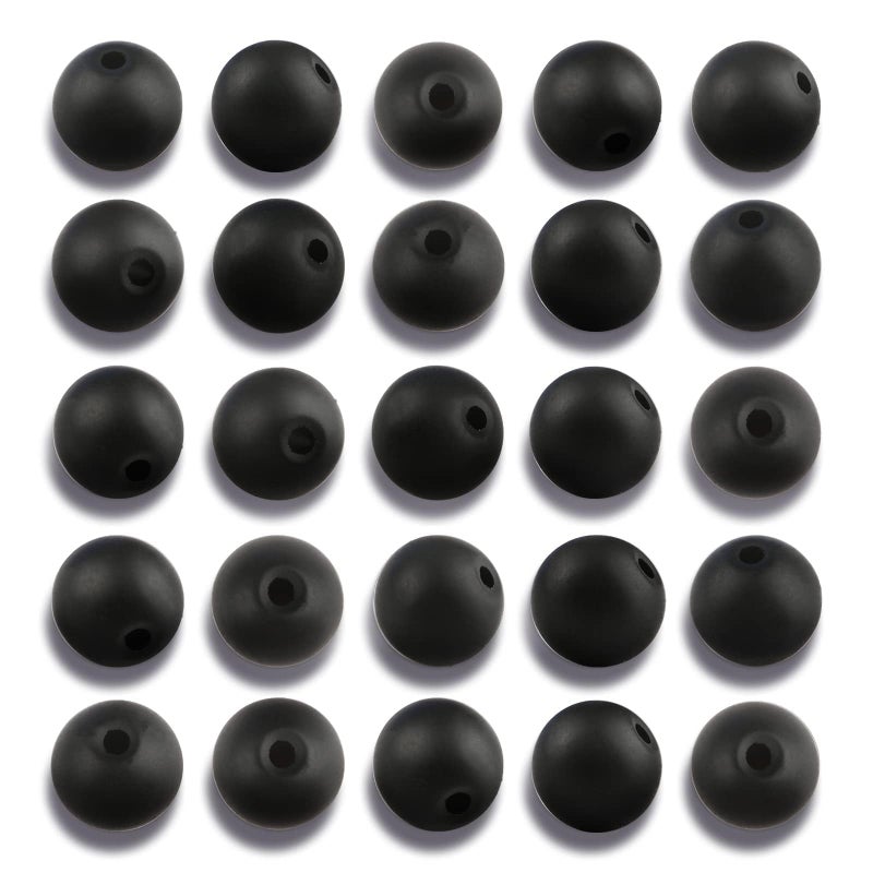NITOPUPU 100Pcs 8mm Matte Black Onyx Agate Stone Beads for Jewelry Making, Natural Round Loose Gemstone Bead for Necklace Bracelets,Crafts for Adults with Crystal Stretch Cord - Image 1