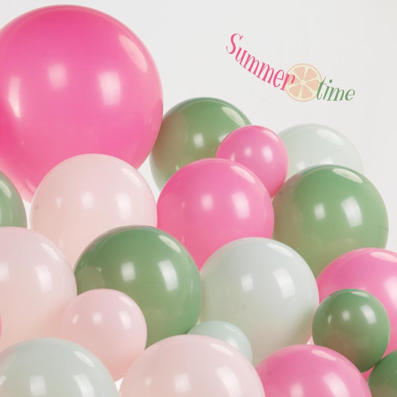 kozee Pink and Green Balloon Arch Garland Kit 154pcs Sage Green and Pastel Pink Balloons for Girls baby in bloom Baby Shower Woodland Safari wild one Baptism Birthday summer tropical Party Decorations - Image 3