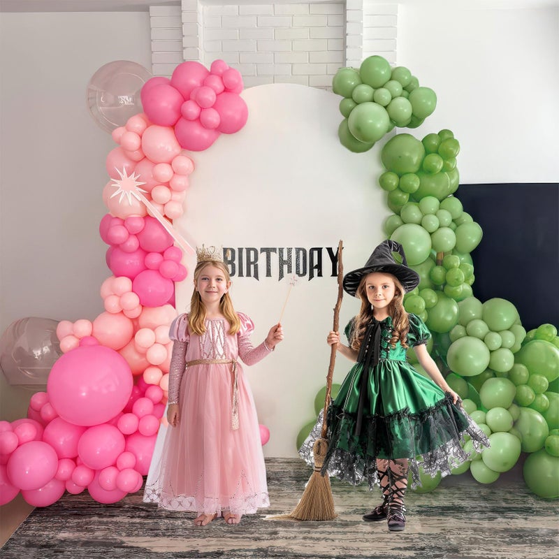 kozee Pink and Green Balloon Arch Garland Kit 154pcs Sage Green and Pastel Pink Balloons for Girls baby in bloom Baby Shower Woodland Safari wild one Baptism Birthday summer tropical Party Decorations - Image 4