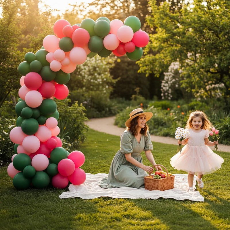 kozee Pink and Green Balloon Arch Garland Kit 154pcs Sage Green and Pastel Pink Balloons for Girls baby in bloom Baby Shower Woodland Safari wild one Baptism Birthday summer tropical Party Decorations - Image 5