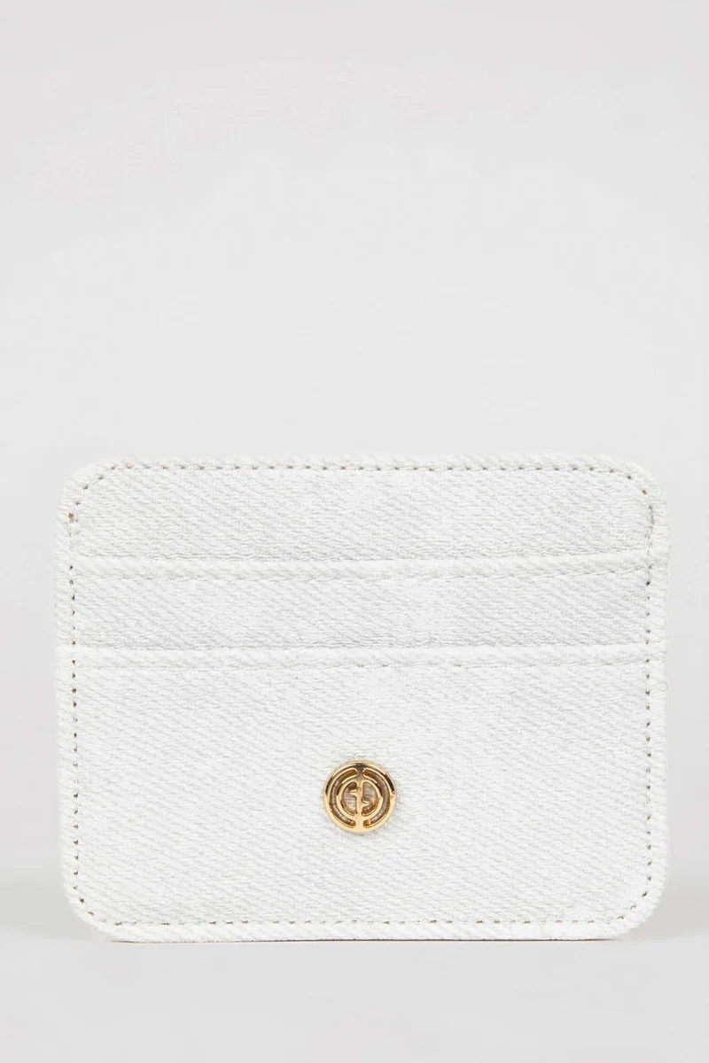 Woman Denim Look Business Card Wallet