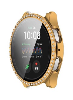 ماركة غير محددة جراب Samsung Galaxy Watch 7 Bling - جراب واقٍ من الكريستال اللامع مرصع بأحجار الراين والماس، غطاء وجه صلب من البولي كربونات، مصد للصدمات لساعة 40 مم (ذهبي)  - Image 1