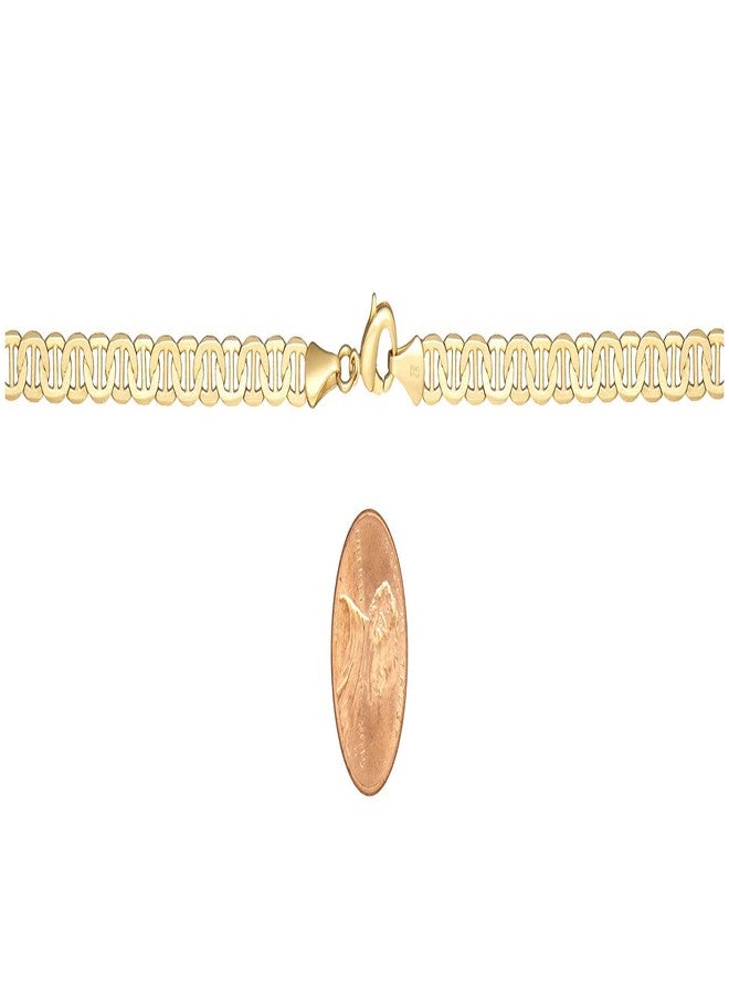 Barzel Mariner Chain Necklace for Women, 18K Gold Plated Mariner Chain Necklace (20 Inches, 5MM Gold) - Image 5