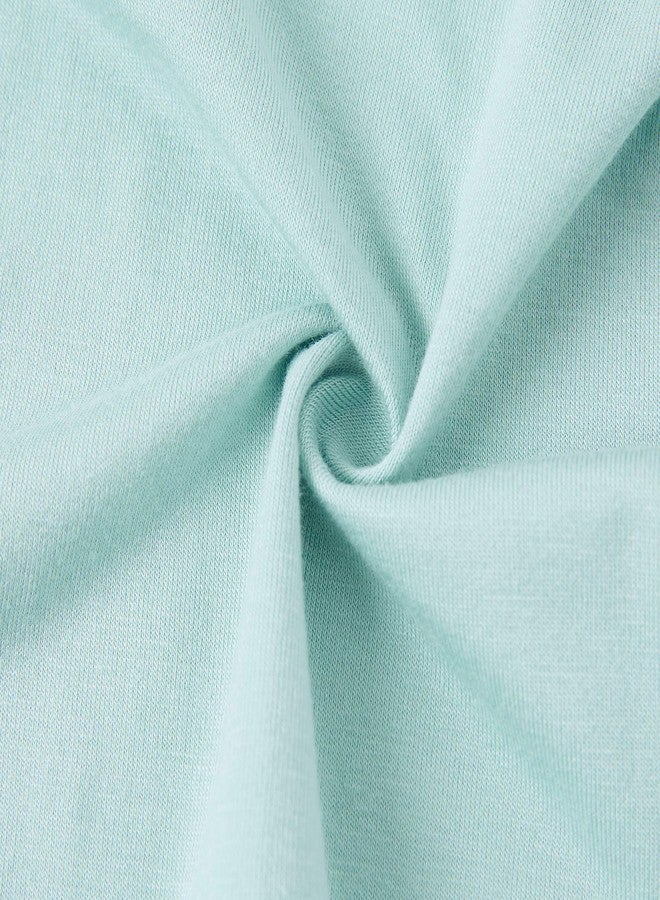 Owlivia Rayon Made from Bamboo Footie Pajamas, Baby Boy Girl Sleep 'N Play, Zip Front Footed Sleeper Pjs(3-6 Months, Apua) Aqua - Image 4