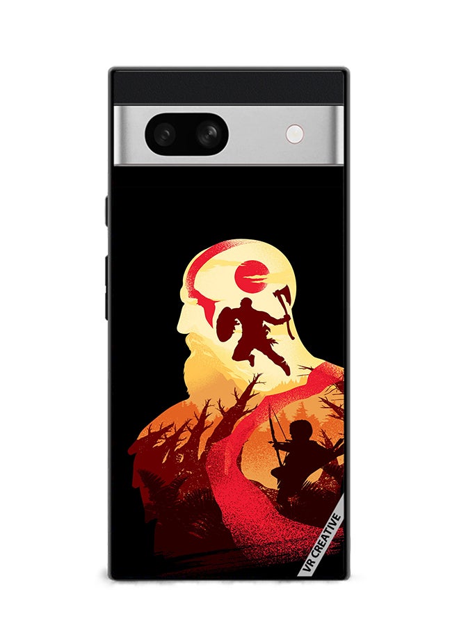 VR CREATIVE Protective Case Cover For Google Pixel 7a God Of War Design Multicolour - Image 1