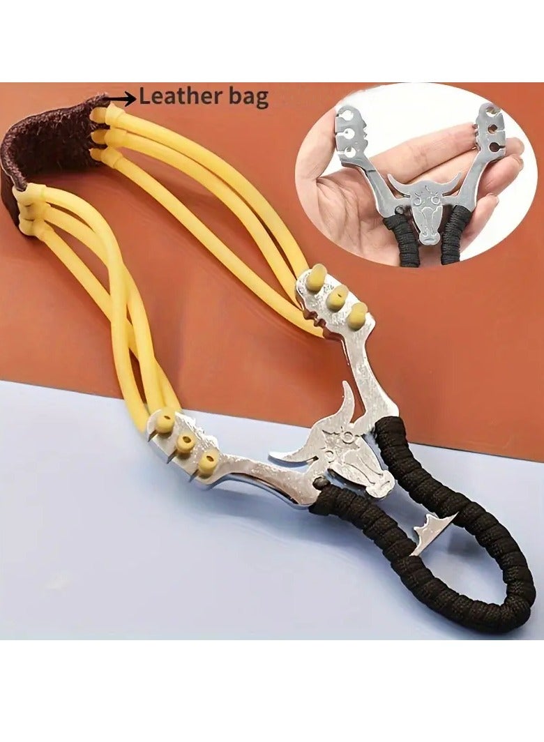 Alloy Steel Slingshot, High-Elastic Bands, and Ergonomic Grip for Shooting, and Competitions - Image 1