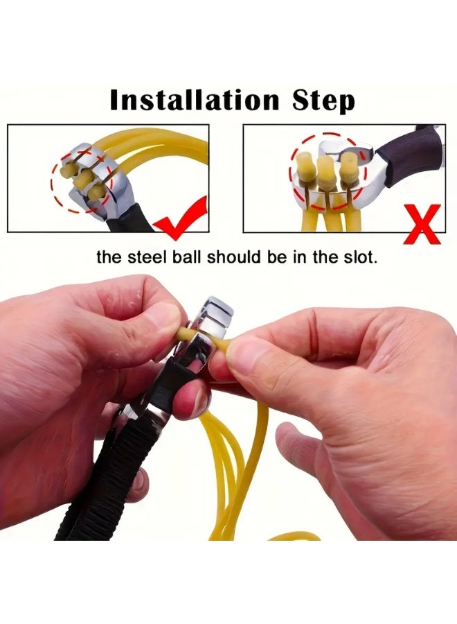 Alloy Steel Slingshot, High-Elastic Bands, and Ergonomic Grip for Shooting, and Competitions - Image 5