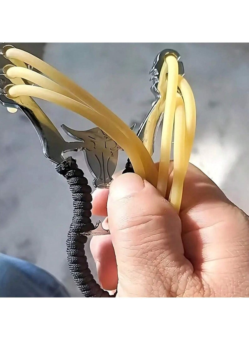 Alloy Steel Slingshot, High-Elastic Bands, and Ergonomic Grip for Shooting, and Competitions - Image 3