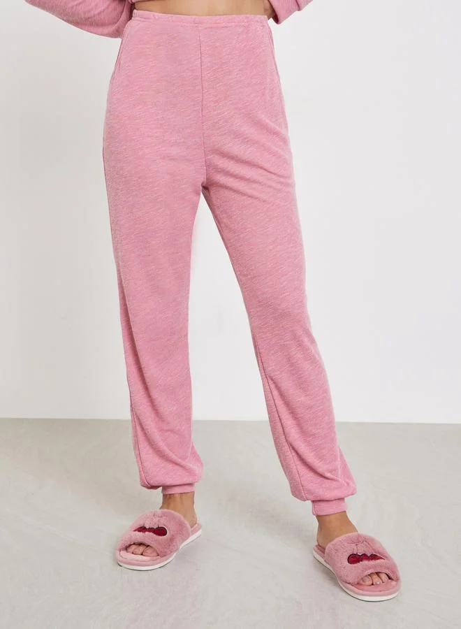 Styli Texture Button Front T-Shirt and Long Pyjama Set
