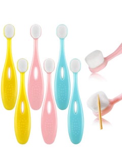 Patelai 6 Pieces Kids Extra Soft Nano Toothbrush Children Bristles Children Micro Nano Manual Toothbrush Set with 20000 Bristles for Age 3and Above Boys Girls Gum Protecting Cleaning(Cute Style)  - Image 1