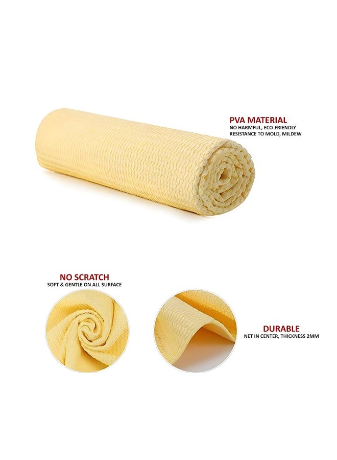 Sword Pro PVA Concave Convex Sword Pro 6D No Resistance Cleaning Chamois Cleaning Cloth for Car, Home & Glass (64X43cm) – High Absorbency, Lint-Free, Soft & Scratch-Safe Towel for Fast Drying of Vehicle Body, Windows, Mirrors, Furniture & Kitchen Surfaces – Reusable 3D Waffle Design (2 PC) - Image 5