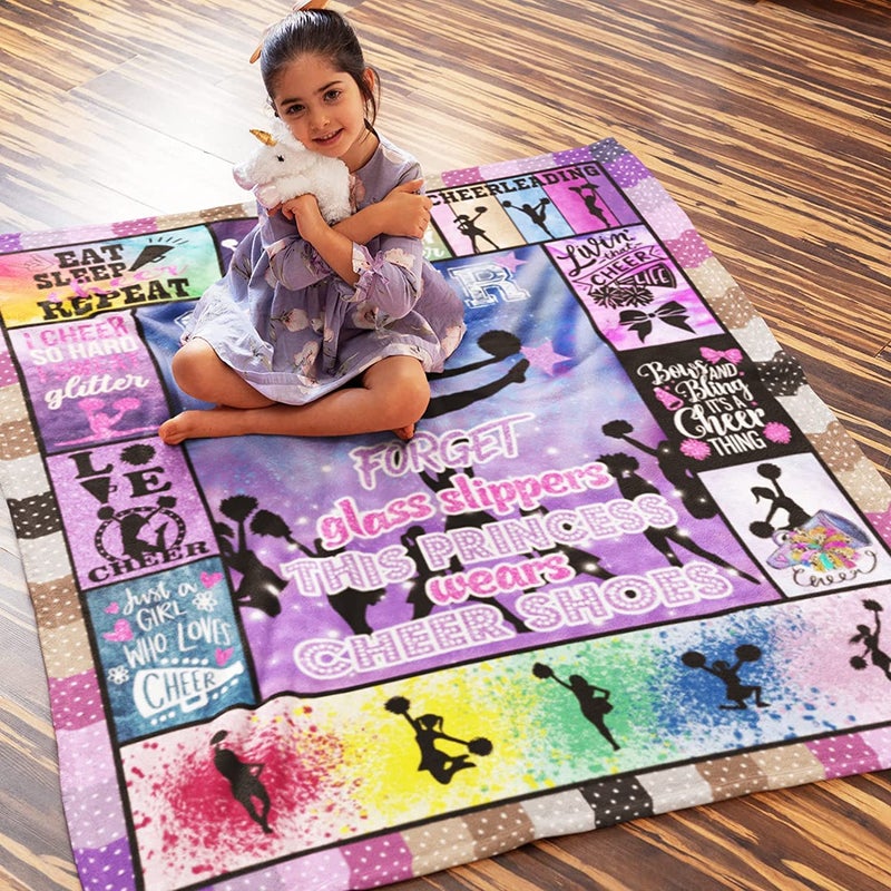 Mubpean Cheerleader Gifts Blanket 60""x50"" - Cheerleading Gifts for Girls - Cheer Gifts for Cheerleaders - Gifts for Cheerleaders - Cheer Coach Gift - Cheer Squad - Birthday Gift Ideas for Teens Kids - Image 4