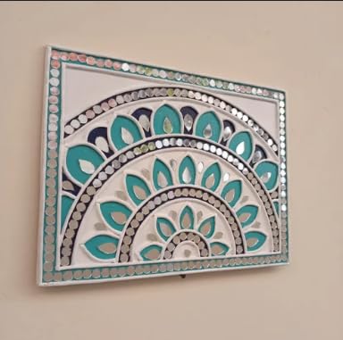 Generic ALCS Rectangular MDF Raw Wood Boards for Art and Craft 10 12 Inch 33 Mm Unfinished Raw MDF Cutouts for Art and CraftResin Art Mandala Art Lippan ArtPyrography Painting Set of 8  - Image 2