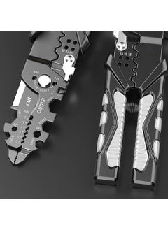 kesig kesig MultiFunctional Chrome Vanadium Steel Pliers Electrician Wire Separating Crimping Stripping Cutting Wing Clamping Tools for Home Appliance Maintenance  - Image 4