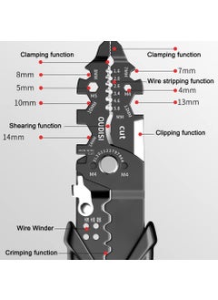 kesig kesig MultiFunctional Chrome Vanadium Steel Pliers Electrician Wire Separating Crimping Stripping Cutting Wing Clamping Tools for Home Appliance Maintenance  - Image 3