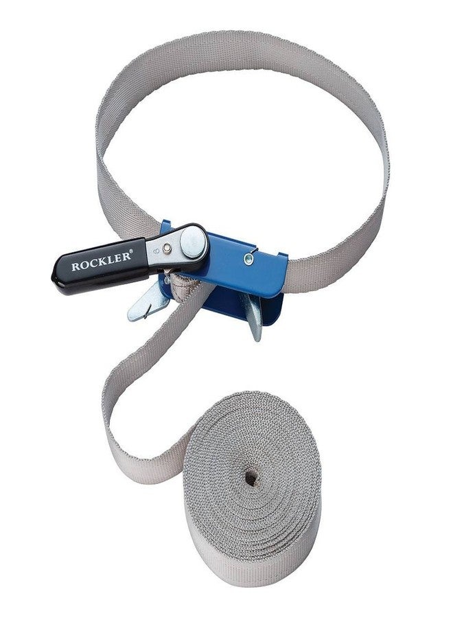Rockler Band Clamps Woodworking - Longer, Durable 1”x15” Quick Grip Clamps & Permanently Attached Ratchet Handle - Non-Stretch Band Strap Clamp w/Herringbone Weave for Oddly Shaped Objects - Image 2