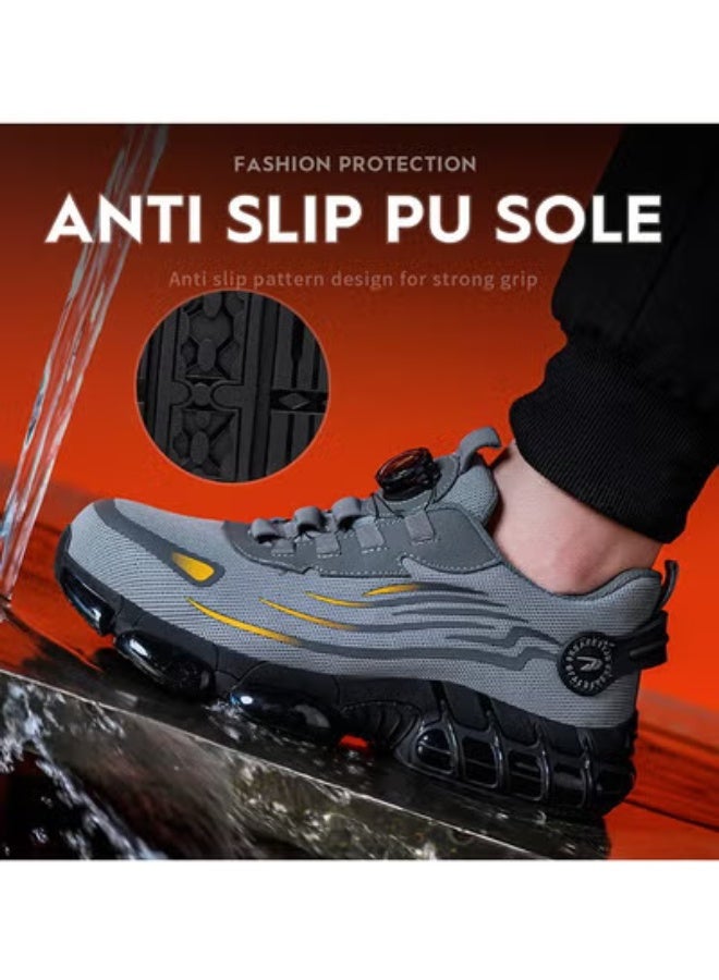 Steel Toe Shoes for Men Lightweight Safety Shoes Comfortable Puncture Proof Slip On Indestructible Work Shoes image 7