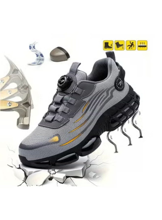 Steel Toe Shoes for Men Lightweight Safety Shoes Comfortable Puncture Proof Slip On Indestructible Work Shoes image 3