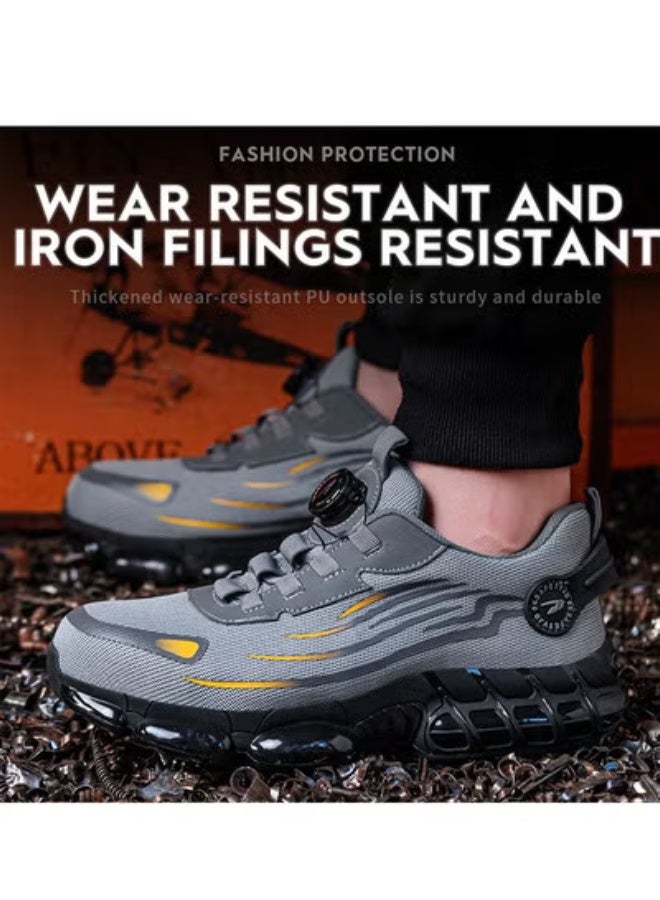 Steel Toe Shoes for Men Lightweight Safety Shoes Comfortable Puncture Proof Slip On Indestructible Work Shoes image 8