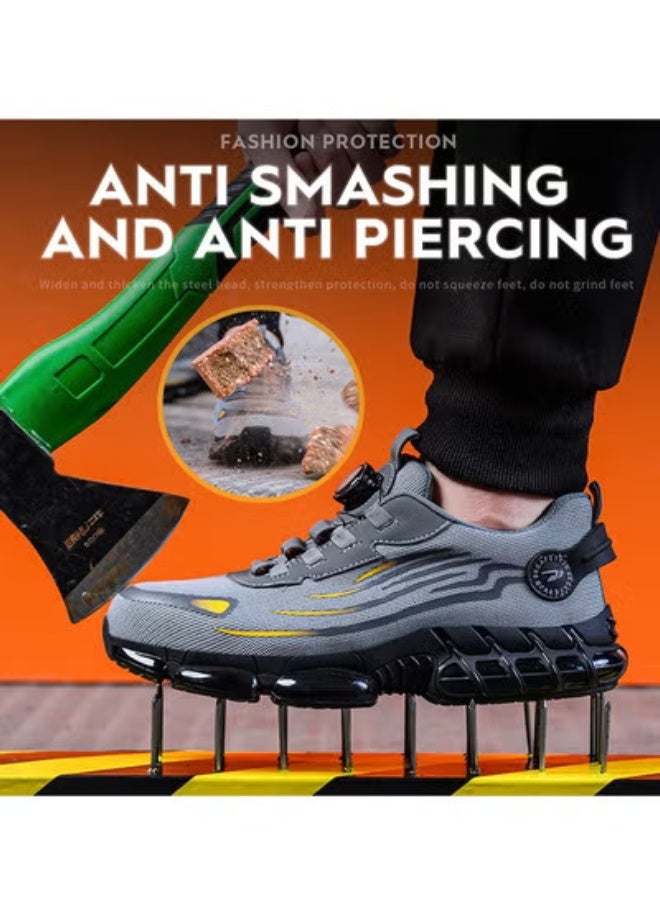Steel Toe Shoes for Men Lightweight Safety Shoes Comfortable Puncture Proof Slip On Indestructible Work Shoes image 10
